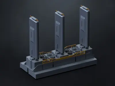 10 SUBD Scifi Architectural Kitbash Vol 2 3D model