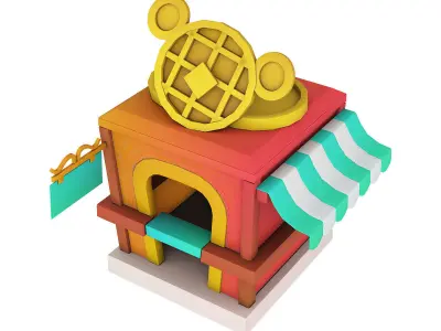 Stylized city pack 3d model Low-poly 3D model