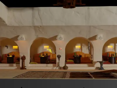 Jabbas Throne Room - Hangout area - Complete set 1-18 scale 3D Model Pack