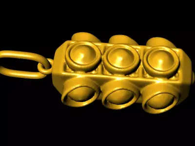 Traffic light pendant charms - one inch pendant 3D print model