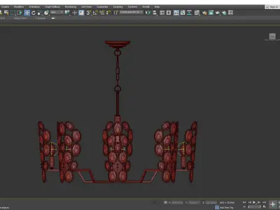 BORGA chandelier  Low-poly 3D model