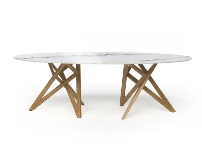 Ennea Oval Dining Table 3D model