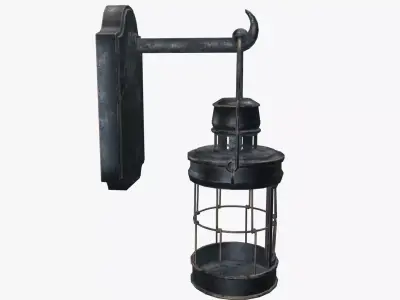 Medieval Torch V15 Low-poly 3D model