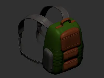 backpack high poly sculpt 3d printable ver 7 3D model 3D model 3D model