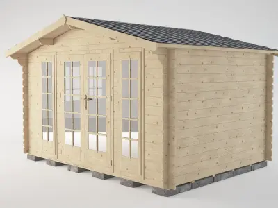 Wooden garden shed2 3D model
