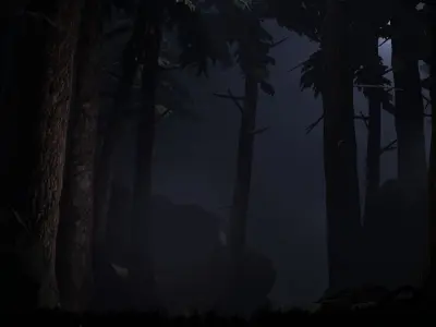 Realistic Forest Pack Low-poly 3D model