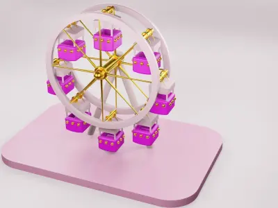 ATRRACTION ferris wheel Low-poly 3D model
