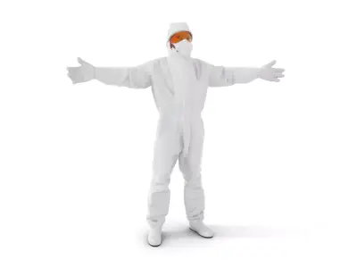 Silver Protective Suit model pack Low-poly 3D model