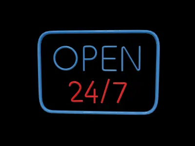 Open Neon light sign 3D model
