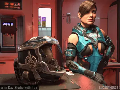 Retro Scifi Helmet 3D model