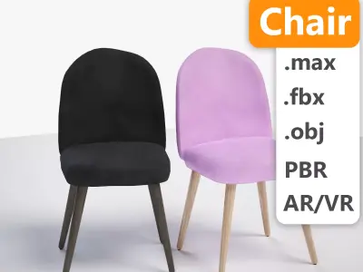 Chair ar vr optimized Low-poly 3D model