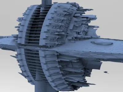 Art Deco Sci-Fi Tower 3 3D model