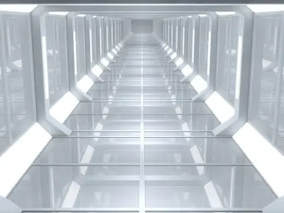 Sci Fi Corridor Low-poly 3D model