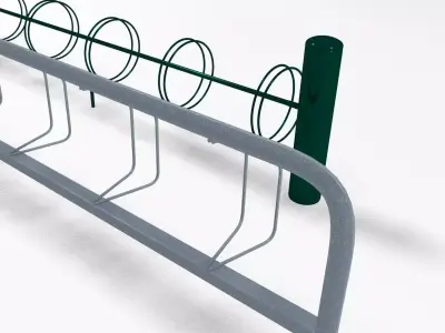 2X Bicycle racks 3D model