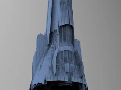 Jupiter Ruin launcher base ground structure 3D model