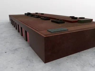 EDDF Fire Station 4 Low-poly 3D model