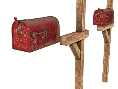 Mailbox Low-poly 3D model buy