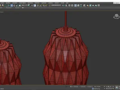 Mimo Faceted Pendant Light Low-poly 3D model