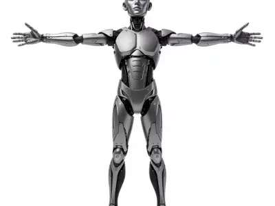 Futuristic Humanoid Robot Model Pack for Animation and Games Low-poly 3D model