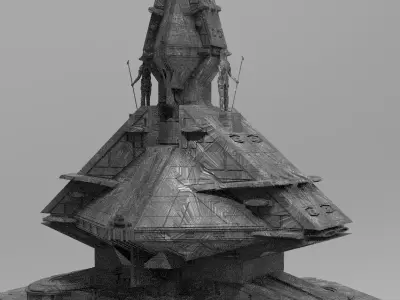 Ra Has Returned Sci-Fi City Tower 11 3D model
