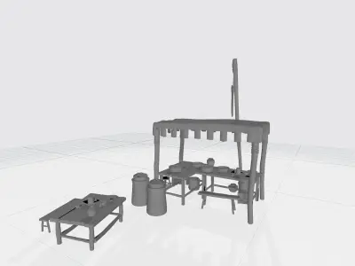 Chinese Store 3D Model Low-poly 3D model