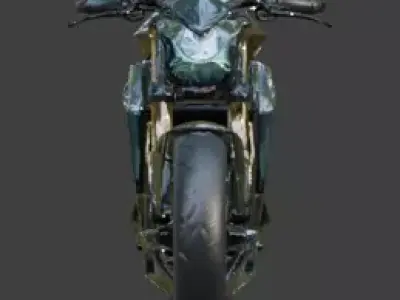  Cyberpunk Street Motorcycle 3D Model Low-poly 3D model
