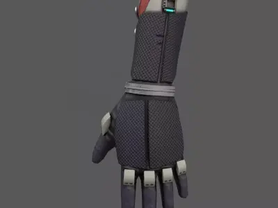 Scifi glove soldier Low-poly 3D model