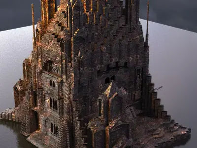 Wizards observation Dark Tower 3D model