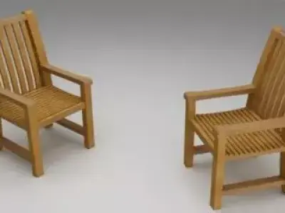 Teak Chair Free 3D model