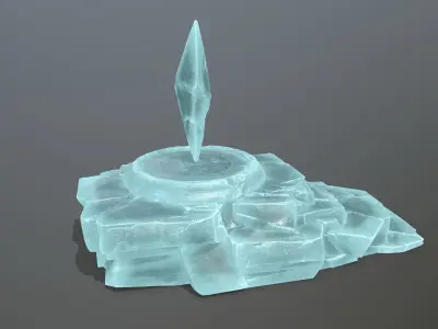 Crystal Ruin Gate Low-poly 3D model