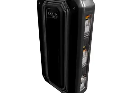 Modular Industrial Battery Unit Low-poly 3D model