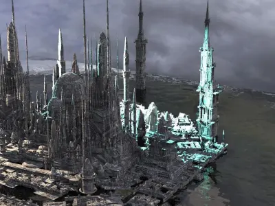 The Power relay City Kitbash 3D model