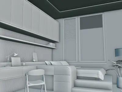 Bedroom  interior  3D model