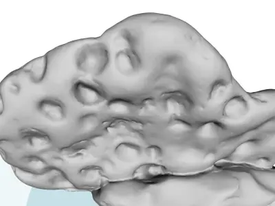 The Rock fragmented piece of bread from ancient holocaust art... 3D model