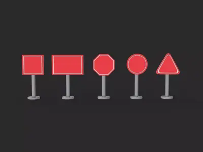 Traffic signs  3D model