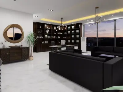 OFFICE BUILDING INTERIOR AND EXTERIOR DESIGN 3D model