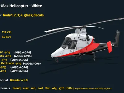  Kaman K-Max Helicopter - White 