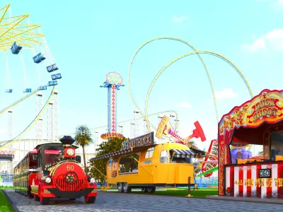  Detailed Full Amusement Theme Park 