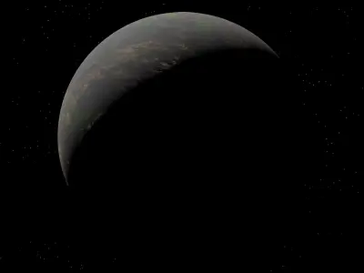 alien moon 008 Low-poly 3D model