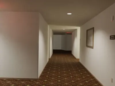 Backrooms Hotel Liminal Space 3D model
