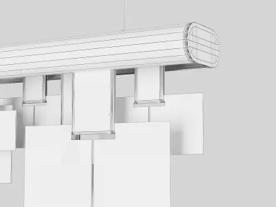 Turri Eclipse Linear Chandelier 3D model