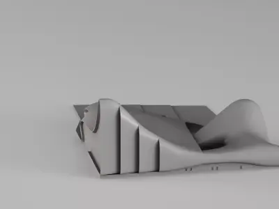001688 Parametric Pavilion Sculptural Architectural Form 3D print model