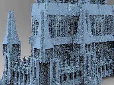 Dark Magic Fort architecture Tower large 2 Forts 3D model