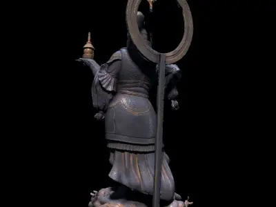 Bishamonten buddhist statue 3D model