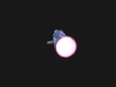 Nebula Vortex Plasma Cannon Futuristic Energy Weapon Low-poly 3D model