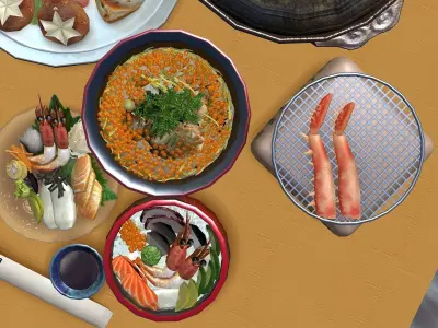 Japanese cuisine 3D model