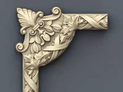 61 STL Files CNC 3D Models - Corners Brackets Ornaments 3D model
