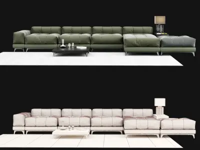 Big modern sofa 3D model