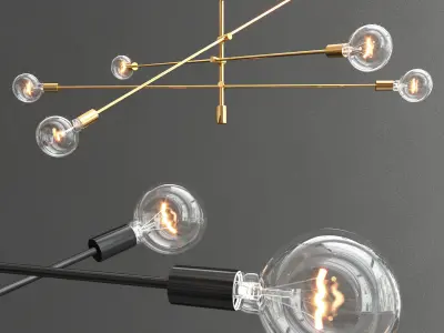 Mobile chandelier grand 3D model