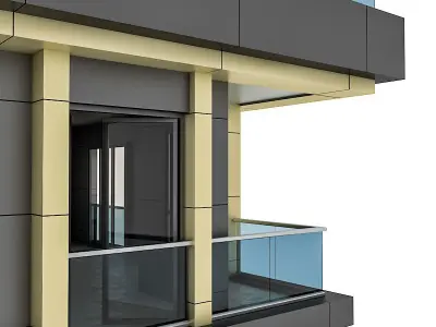 Building modern apartment 3D model